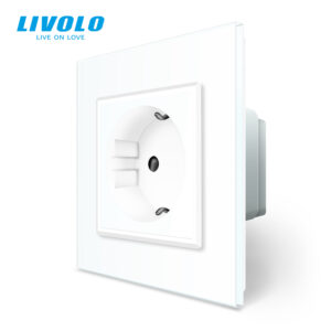 Földelt dugalj konnektor (Fehér)